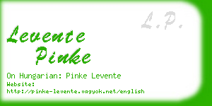 levente pinke business card